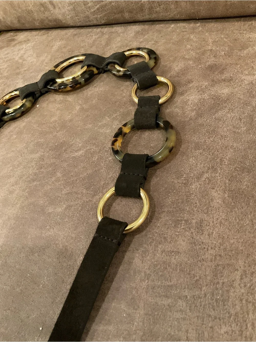 Worth New York Tortoise Shell Links Belt